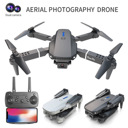 E88 Dual Camera Drone, WiFi FPV Double Folding RC Quadcopter Altitude Hold, Remote Control Toy For Beginners, Ideal Men's Gift For Outdoor Fun, Great For Christmas, Halloween, And Thanksgiving - DropOnline.co