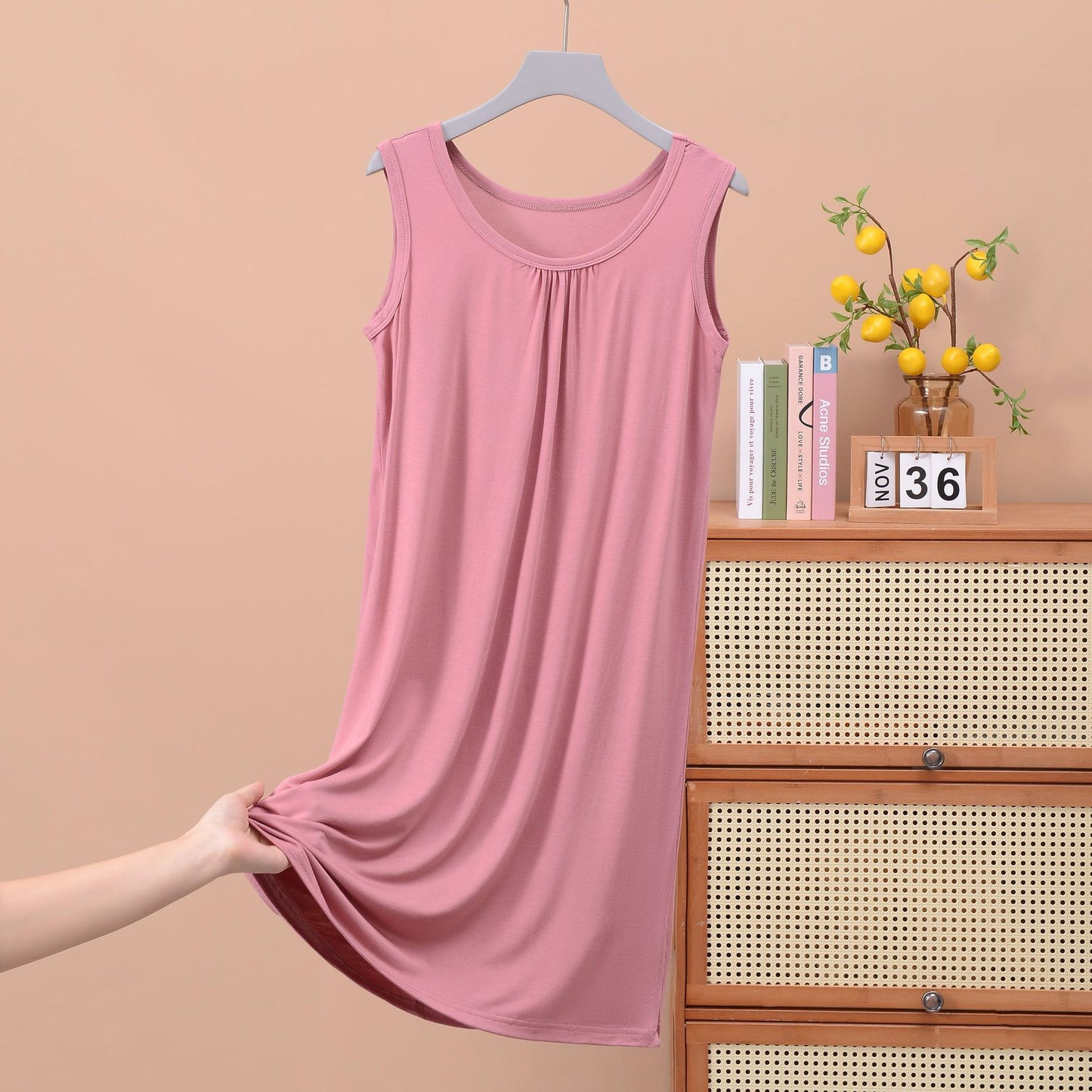 Plus Size Round Neck Ruffled Sleeveless Maxi Dress - Comfortable Casual Style