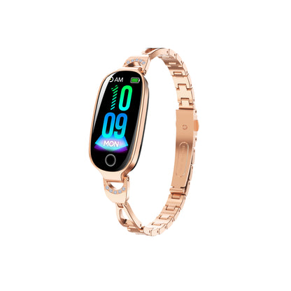 Gold Smartwatch For Women Compatible For Android& IOS,Bling Smart Bracelet With Female Menstrual Cycle Heart Rate Blood Pressure Remote Photography Waterproof Pedometer - DropOnline.co