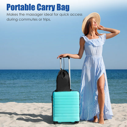 1Pc 2 In 1 Neck Massager Pillow With Heat Electric Memory Foam Travel Pillow Shiatsu Neck Massager With 3 Speeds Timer For Home Office Travel - DropOnline.co