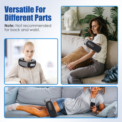 1Pc 2 In 1 Neck Massager Pillow With Heat Electric Memory Foam Travel Pillow Shiatsu Neck Massager With 3 Speeds Timer For Home Office Travel - DropOnline.co