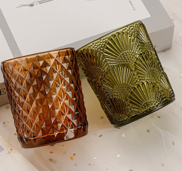 Colorful Home Decoration Glass Windproof Candles Glass Cup
