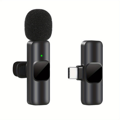 Wireless Lavalier Lapel Microphone For IPhone IPad Professional Wireless Clip Mic - Cordless Omnidirectional Condenser Recording Mic For Interview Video Podcast Vlog YouTube - DropOnline.co