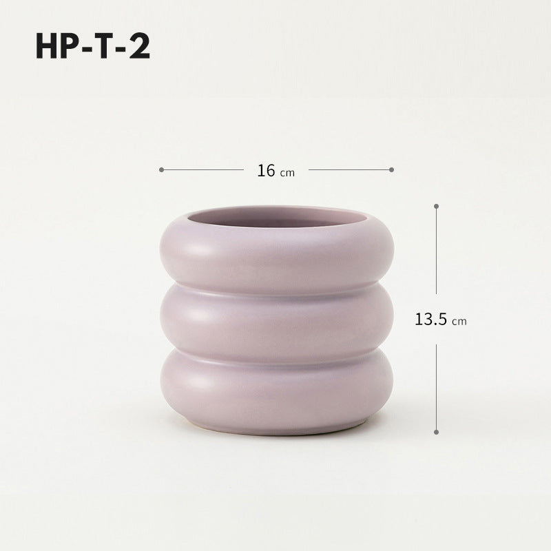 Premium Ceramic Makeup Pen Bucket - Modern Home Decoration Organizer