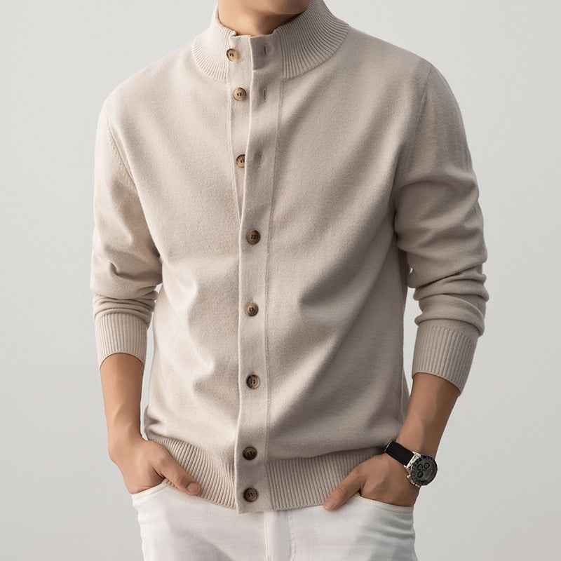 Men's Casual Thick Semi-turtleneck Sweater Old Money Style