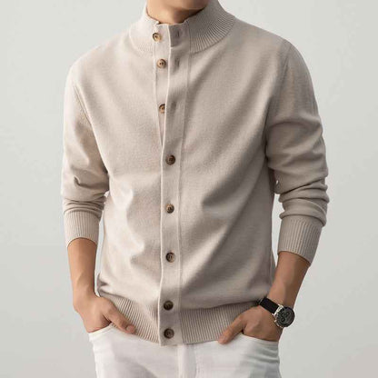 Men's Casual Thick Semi-turtleneck Sweater Old Money Style