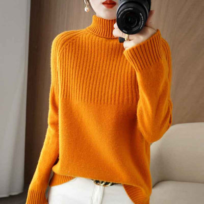 Loose High-neck Sweater Base Layer For Women