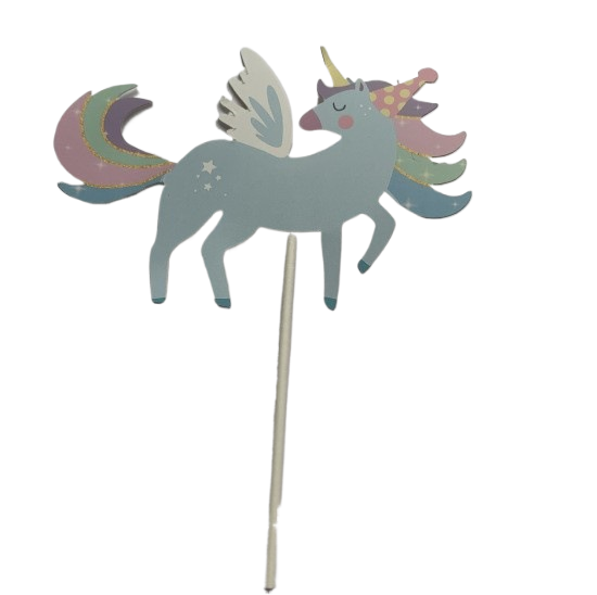 Cartoon Unicorn Cake Insertion Children's Decoration Birthday Theme Cake Card Insertion Party Supplies Rainbow Cake Flag Insertion