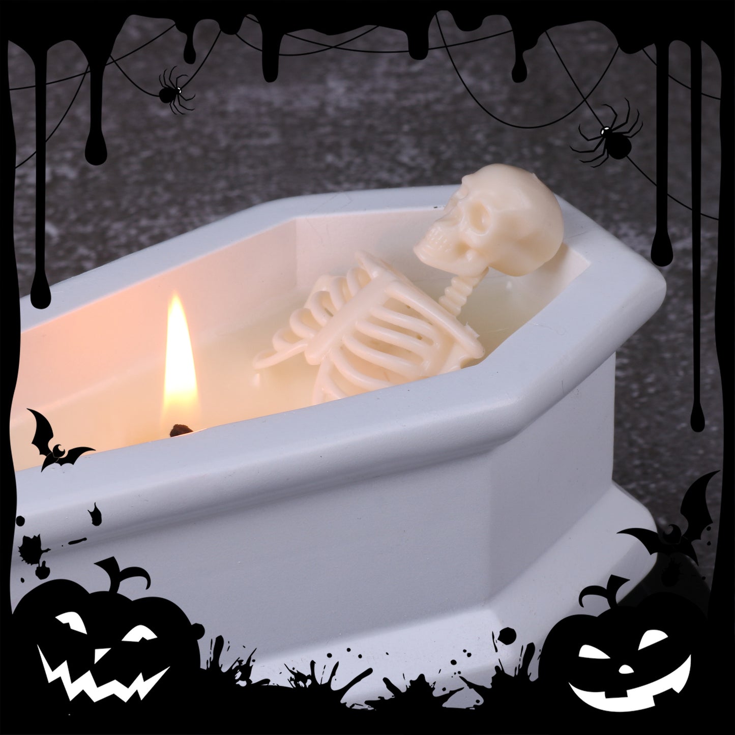 Creative Candles Bubble Bath Skull Skeleton Halloween Atmosphere Haunted House Holiday Decoration Ornaments
