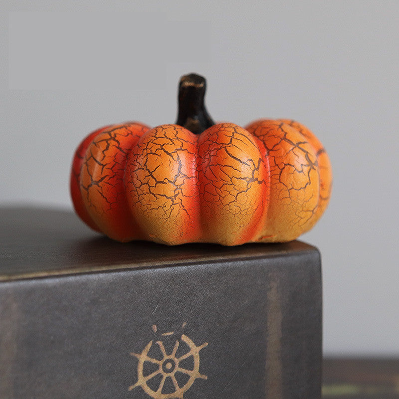Halloween Pumpkin LED Candle Lamp - Resin Luminous Decoration