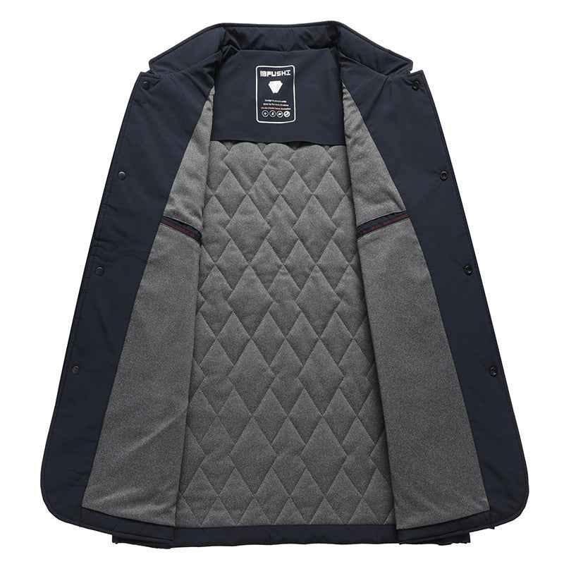 Men's Mulberry Silk Cotton Diamond-patterned Outerwear