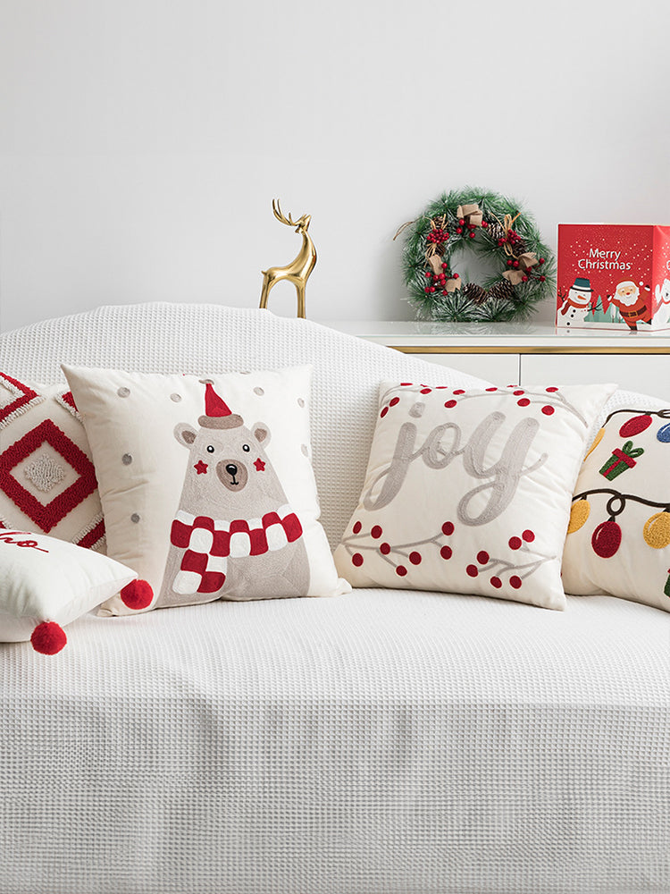 Embroidered Pillowcase - Decorative Pillow Cover with Artistic Design