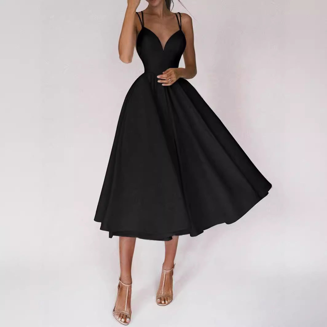 Women's Multi-Color Sling Dress - Fashion Sexy Summer Style