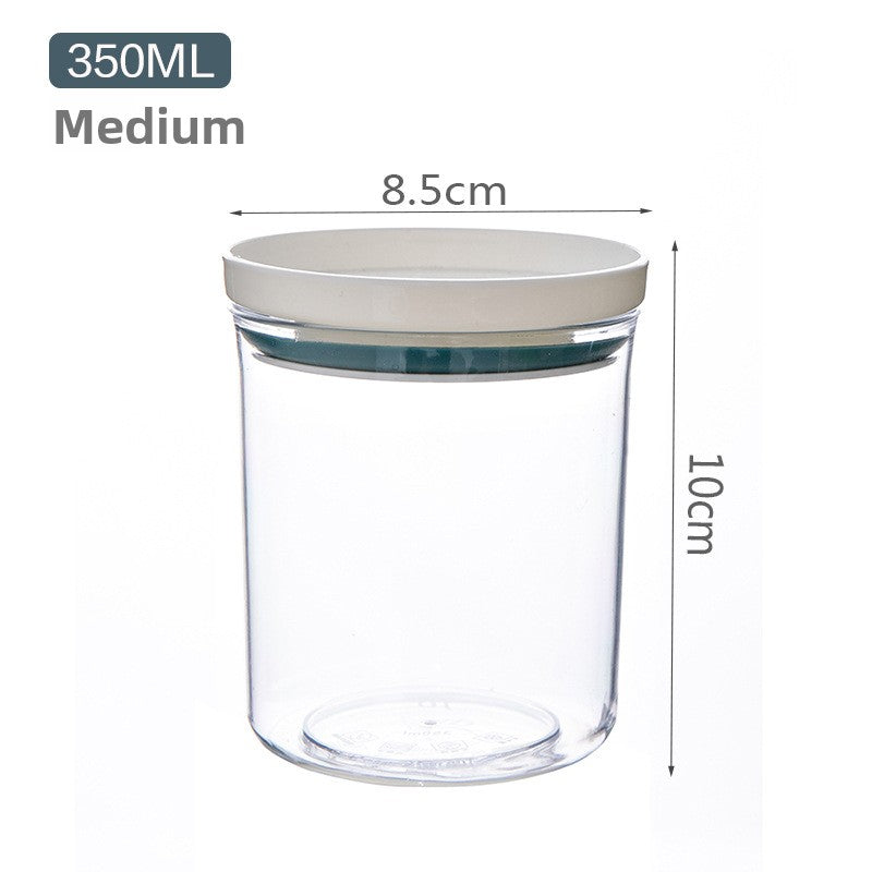 Clear Plastic Storage Jars - Microwave Safe Kitchen Containers Set