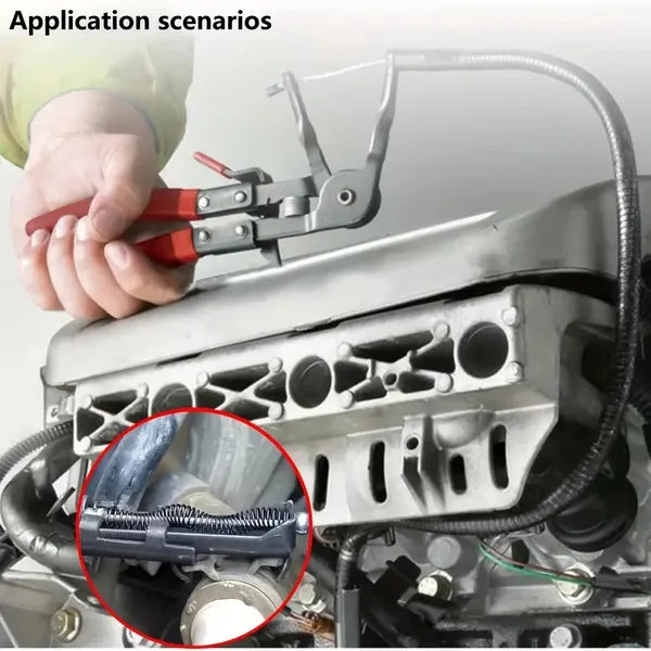 3Pcs Hose Clamp Pliers Remover Kit With Long Reach Wire Spring Hose Clamp Pliers - For Automotive Coolant Radiator Heater And Water Hose - For Mechanics & DIY Enthusiasts - Ideal For Repairing & Repla