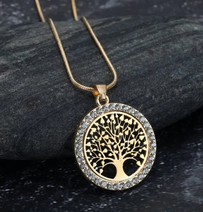 Asgard Crafted Celtic Tree Of Life Ladies Pendant With Cubic Zirconia - DropOnline.co