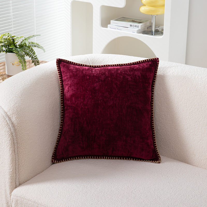 Wool Edge Pillow Cover - Natural Fiber Decorative Cushion Case