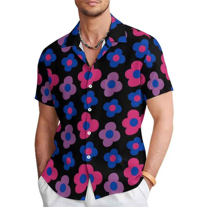 Men's Floral Print Casual Shirt - Special Design Button-Up