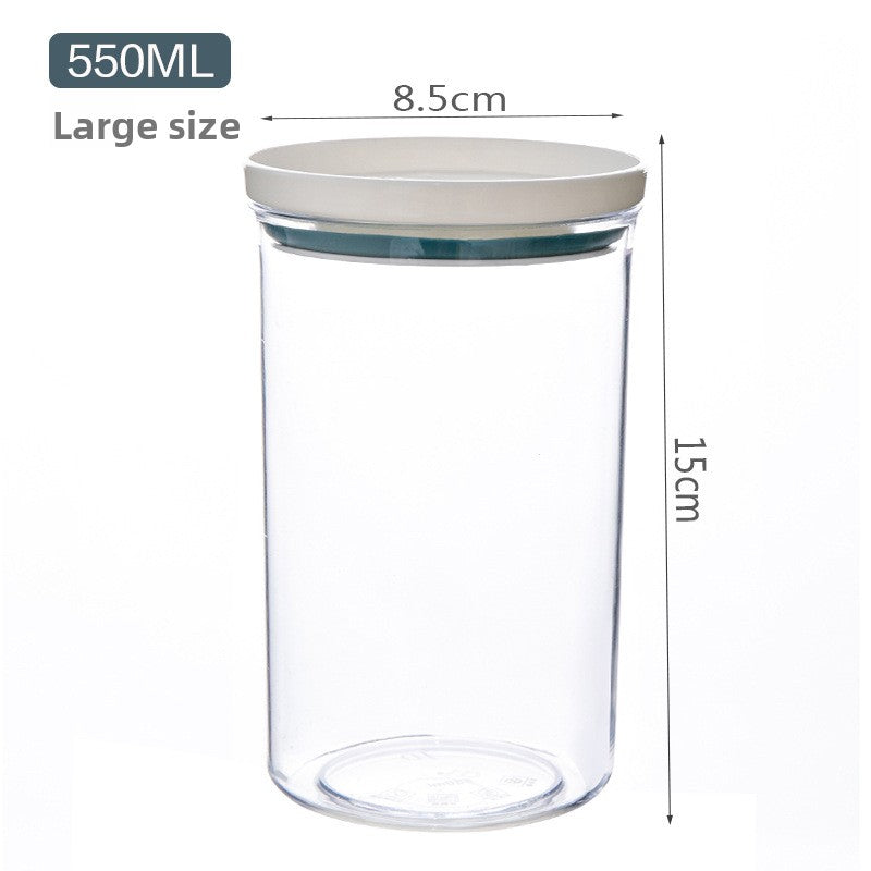 Clear Plastic Storage Jars - Microwave Safe Kitchen Containers Set