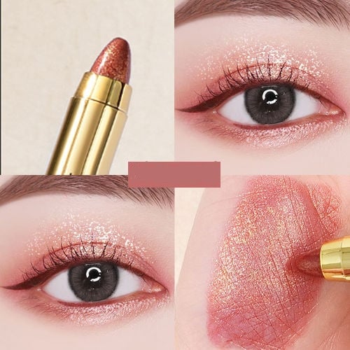 Dual-Ended Eyeshadow Stick - High-Gloss Shimmer Contour & Highlight Stick 6 Shades