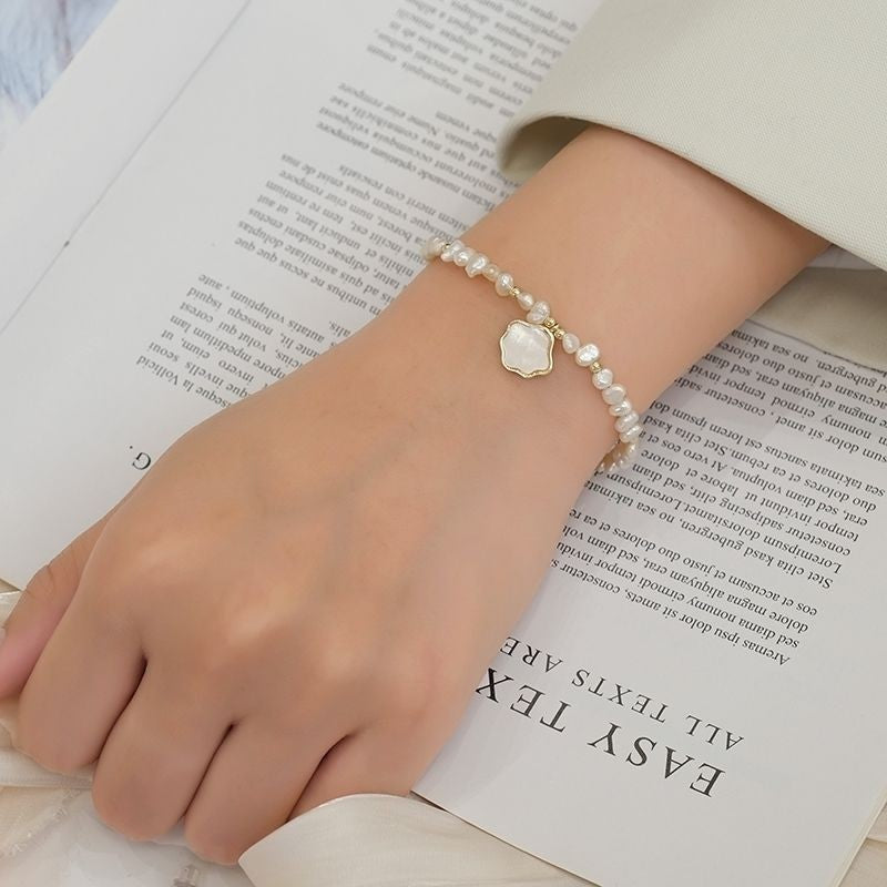 Freshwater Pearl & Shell Jewelry Set - Necklace & Bracelet Collection
