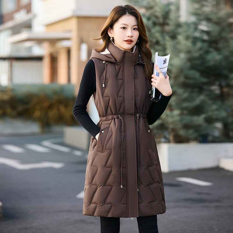 Loose Hat Warm Down Cotton Vest Women
