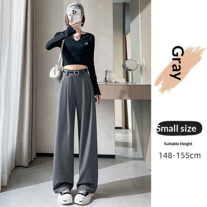 SpringAutumn New High-end Loose Straight-leg Pants That Hide Hips And Slim