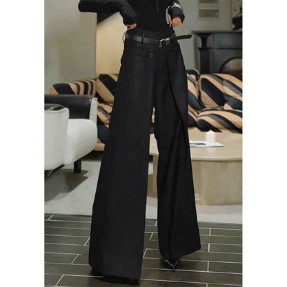 Stylish American Black Fashion Floor-length Pants