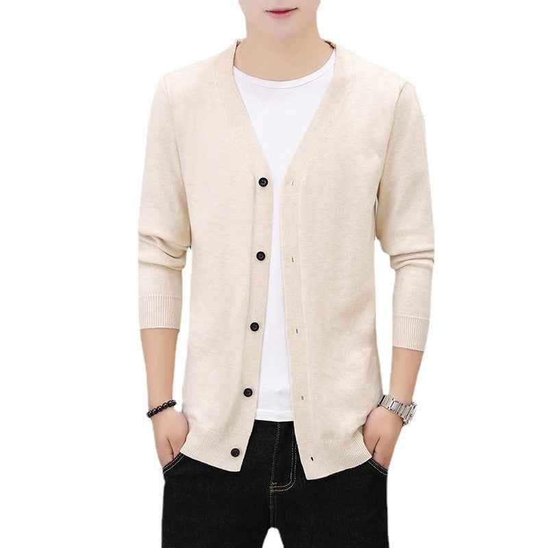 Men's Thick Slim Casual Cardigan Knit Jacket