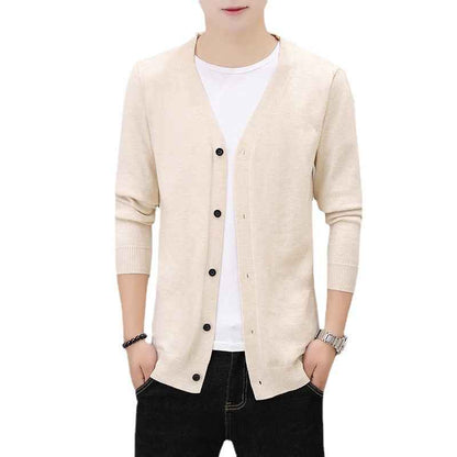 Men's Thick Slim Casual Cardigan Knit Jacket
