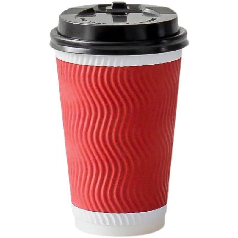 Three-Layer Corrugated Paper Cups - Premium Insulated Hot Beverage Cups