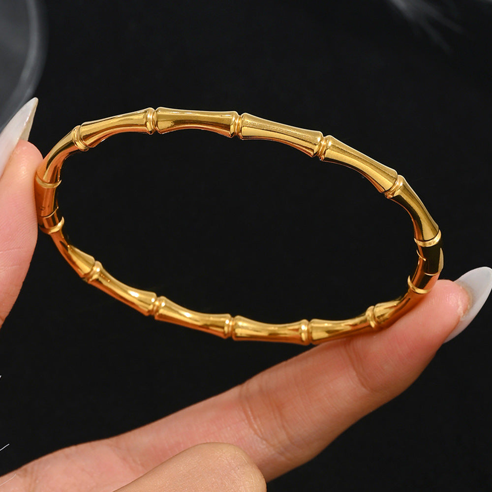 Stainless Steel Gold Bracelet - Love Nail Design