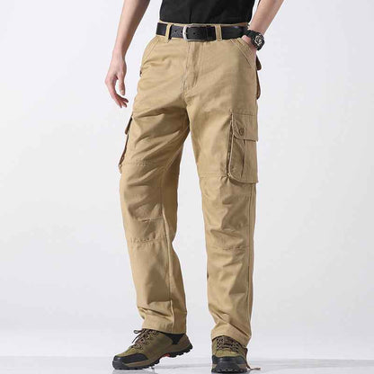 Men's Spring Three-dimensional Pocket Straight-leg Trousers Outdoor