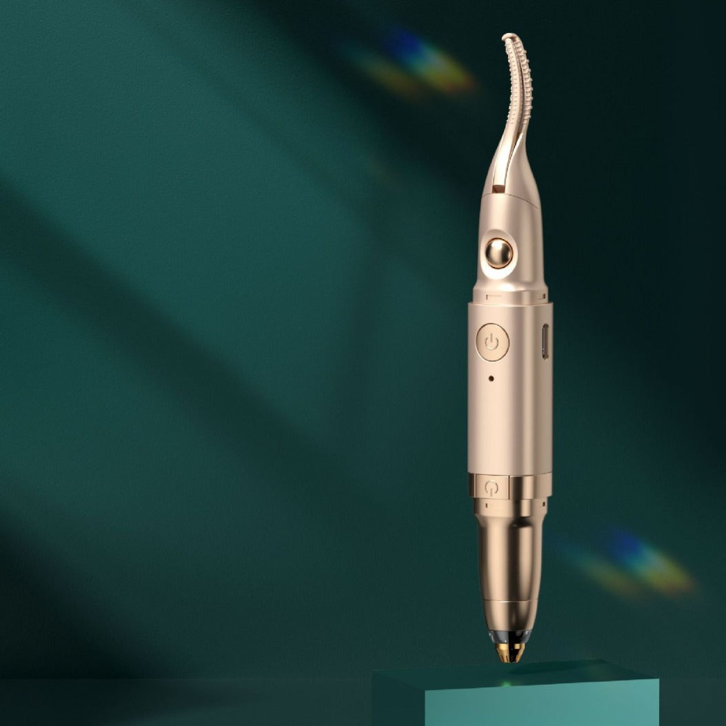 Rechargeable Electric Eyelash Curler with Heating - Professional Beauty Tool
