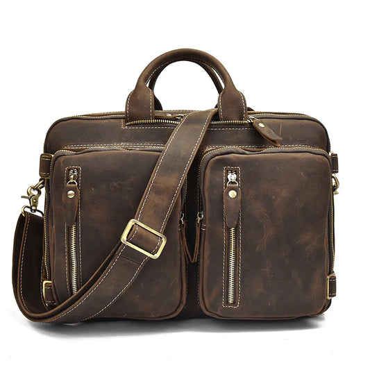 Dublin Sac à dos/porte-documents en cuir 2-en-1