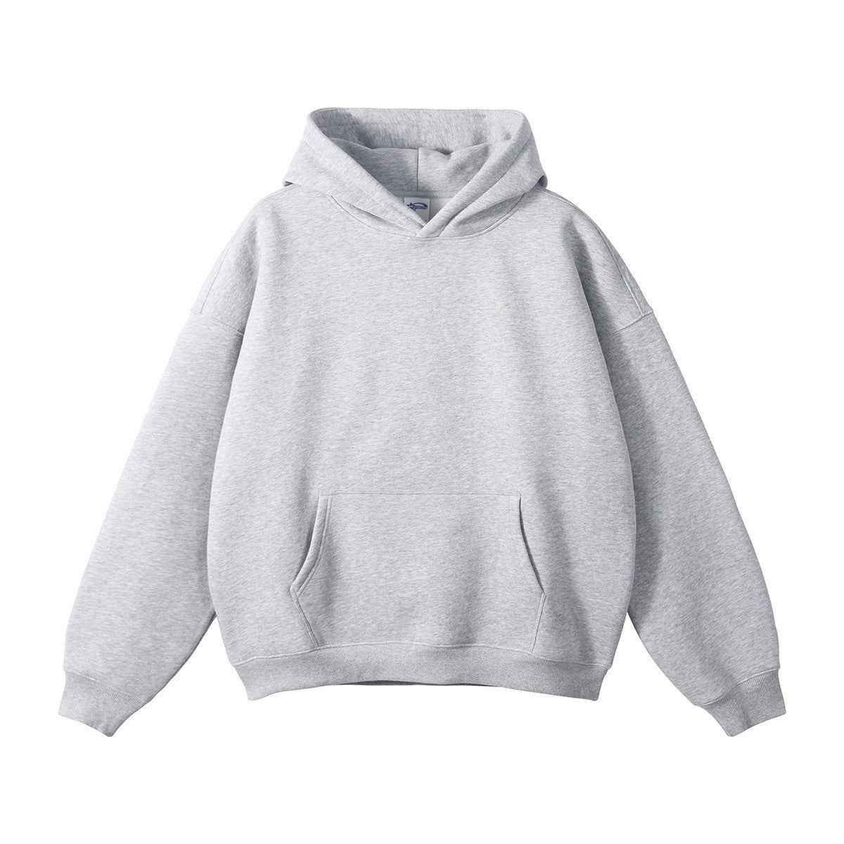 New Loose Fleece Trendy Drop Shoulder Solid Color Hoodie