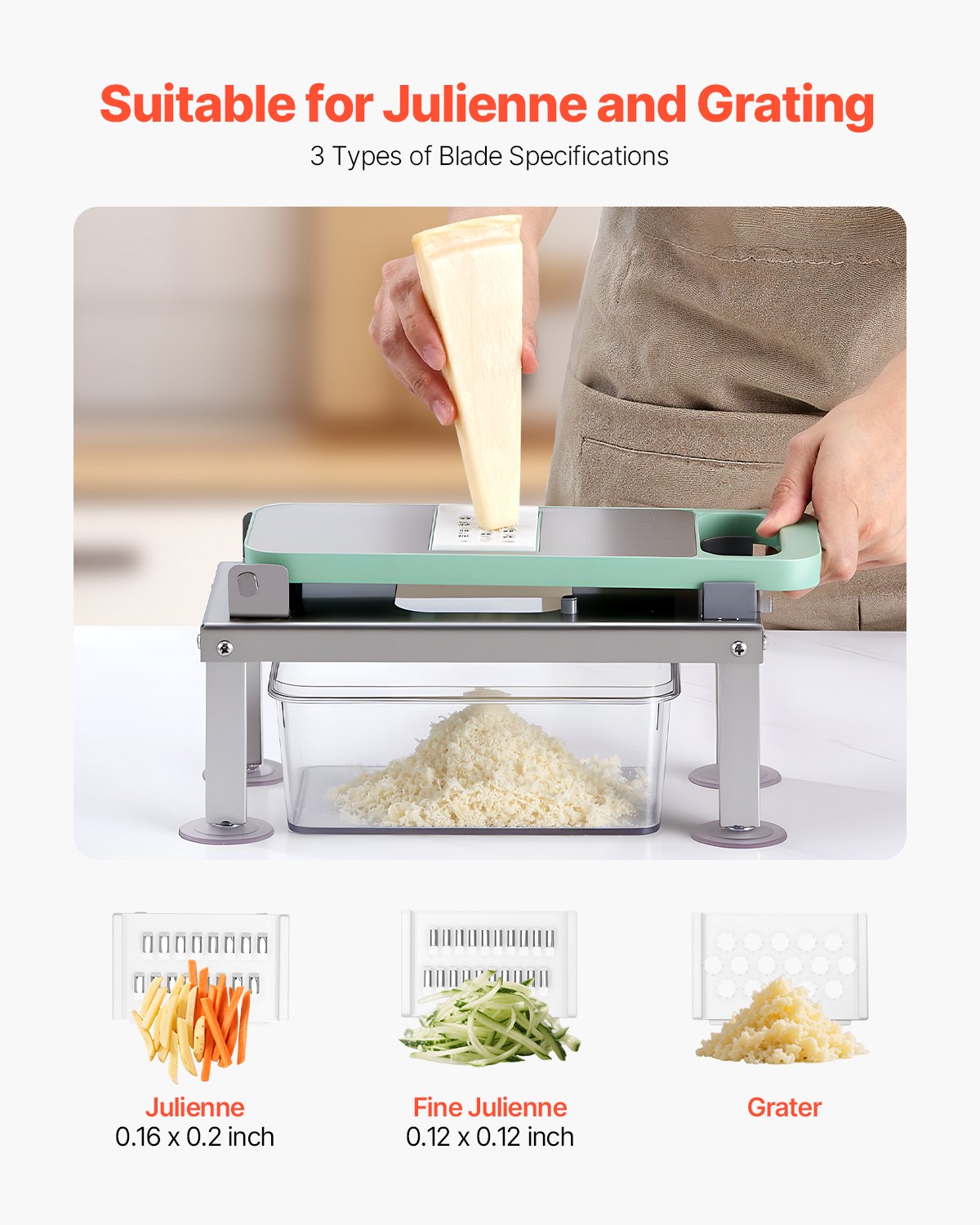 Vegetable Chopper Mandoline Slicer All-in-1 Food Veggie Cutter 9 Blades