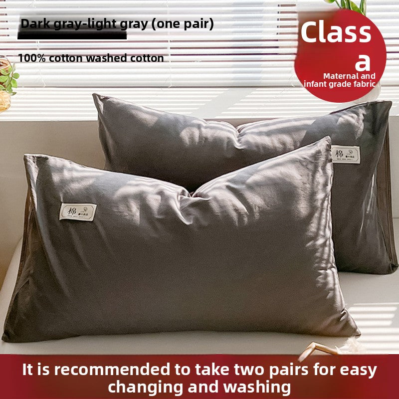 Pure Cotton Pillowcase - Premium Natural Fiber Pillow Cover
