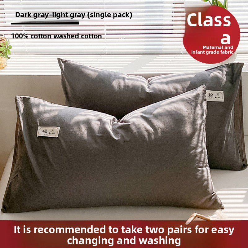 Pure Cotton Pillowcase - Premium Natural Fiber Pillow Cover