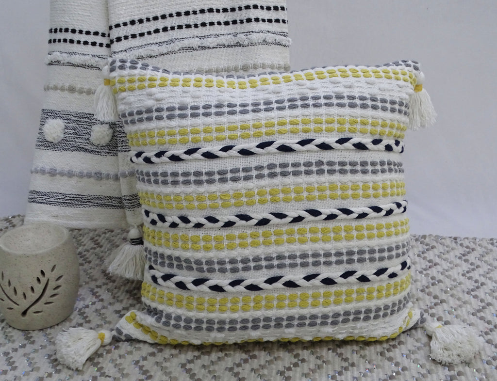 Coussin tressé pour canapé