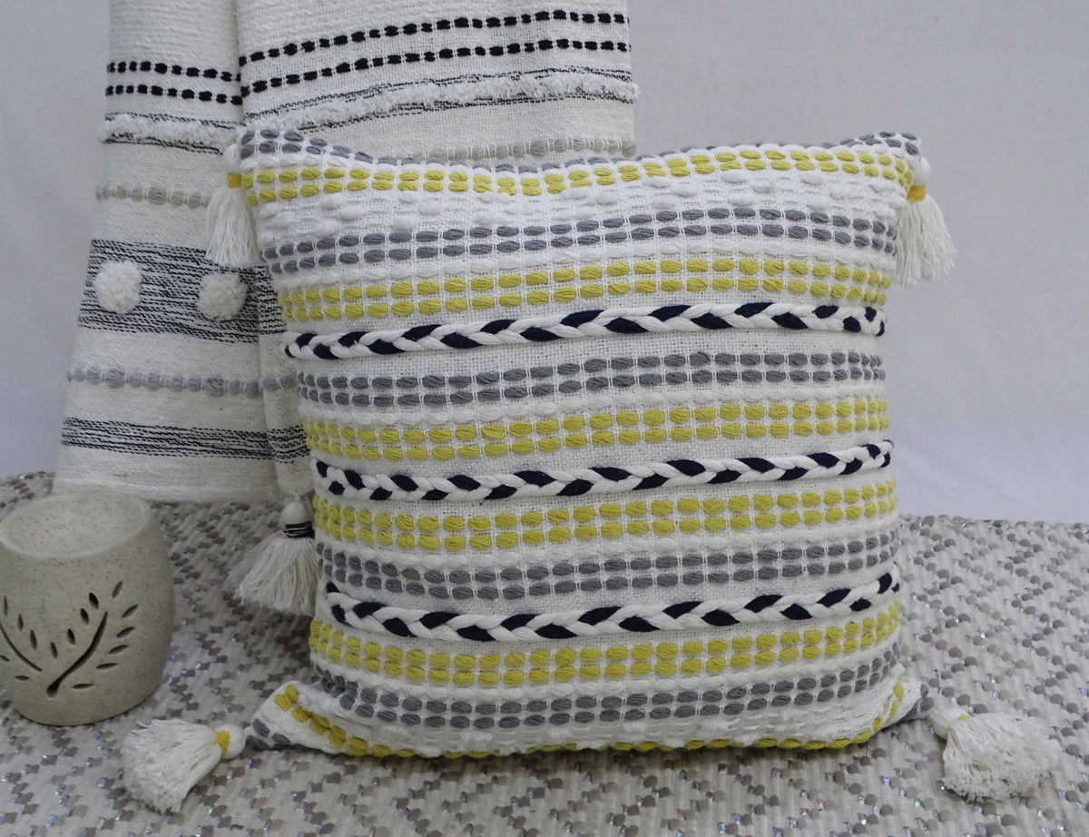 Coussin tressé pour canapé