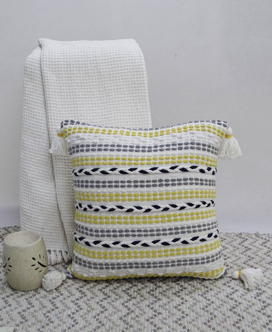 Coussin tressé pour canapé