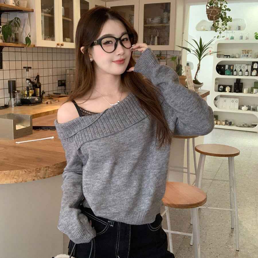 Women's New Asymmetrical Design Niche Sweater