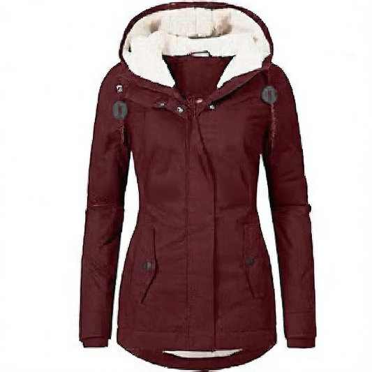 Thickened Hooded Cotton Jacket for Women - Warm Winter Outerwear