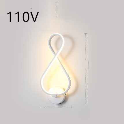 led wall lamp nordic minimalist bedroom bedside lamp