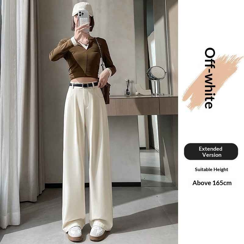 SpringAutumn New High-end Loose Straight-leg Pants That Hide Hips And Slim