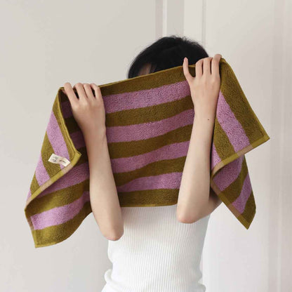Mori Pinstripe Retro Style Cotton Towel