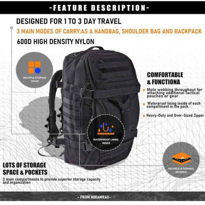 Multifunctional Outdoor Camouflage Travel Sports Off-road Tactical Durable Mountaineering Backpack