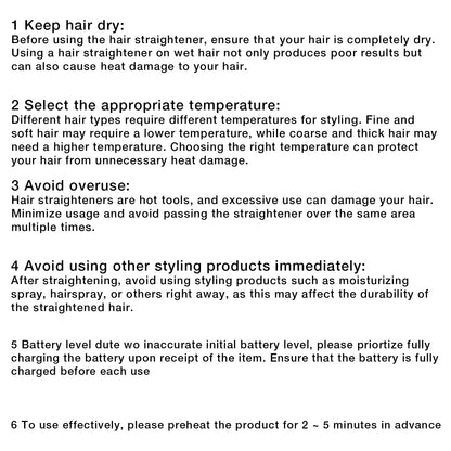 S7 Portable Cordless Hair Straightening Brush With LED Display - Lightweight Mini Negative Ion Hot Brush, USB Rechargeable Women's Travel Essentials Gift, Scald Protection - DropOnline.co