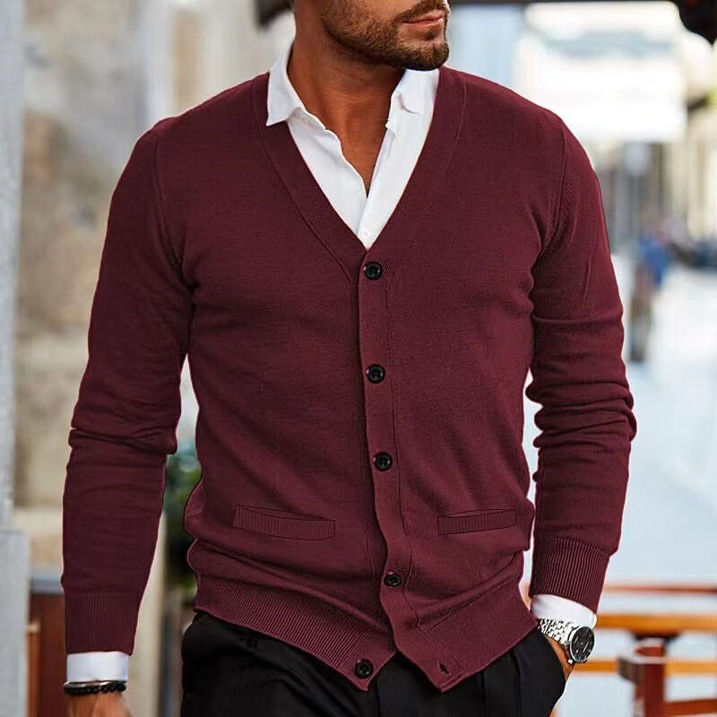 Men's Autumn Winter Sweater Coat - Casual Knit Cardigan Jacket